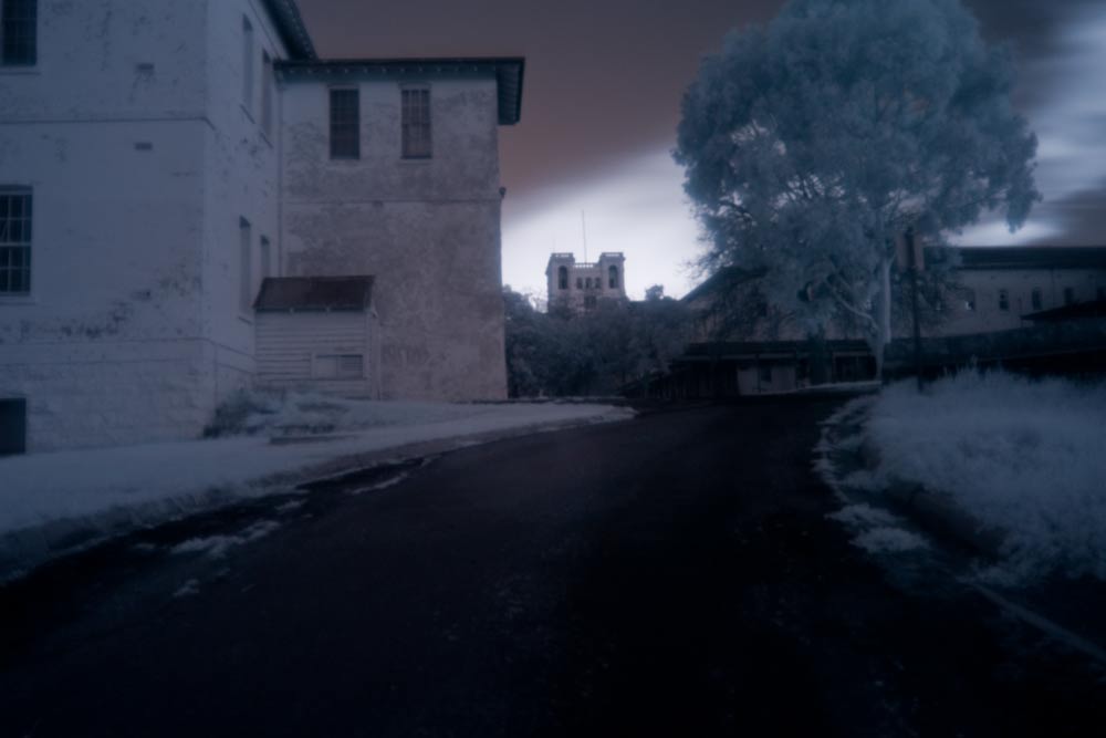 ga_Aradale_2K0C7492.jpg - Digital infrared with WB tint, no PS. The haunted, spooky Aradale mental asylum which has been closed for 20 years.