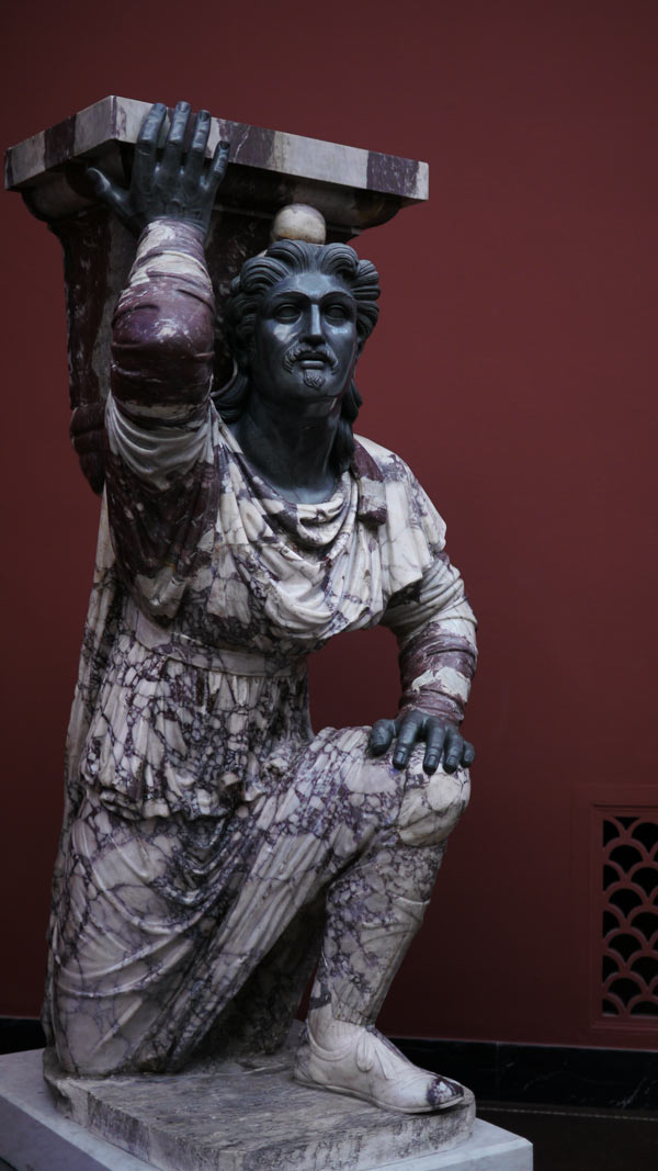 P1100627.jpg - Kneeling oriental barbarian - c20BC as part of a monument to the Roman conquest of the East