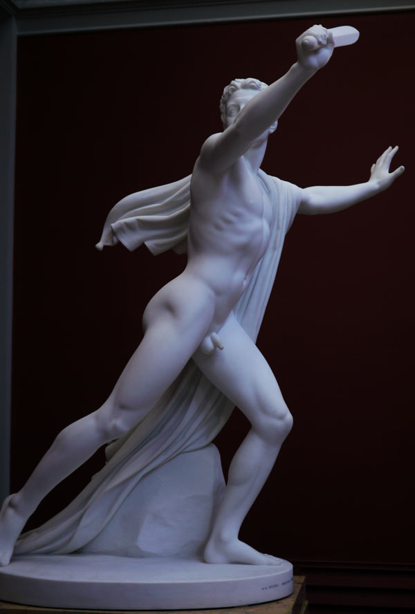 P1100680.jpg - 19th century sculpture of the Greek mythology figure, Orestes, by H.W. Bissen