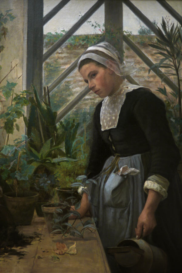 P1100378.jpg - 1884 - Anna Petersen "Breton girl looking after plants in hot house"