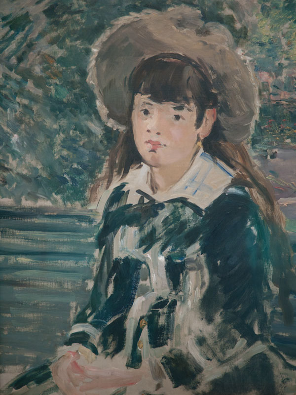 P1150312-1.JPG - Young girl on a bench. Manet. 1880.