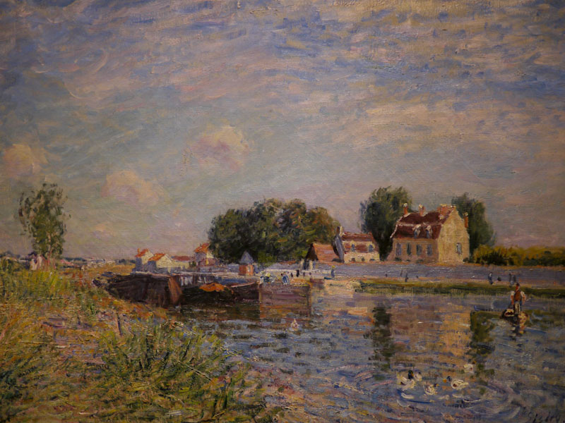 P1140886-1.JPG - The canal at Saint-Mammes. Alfred Sisley. 1885